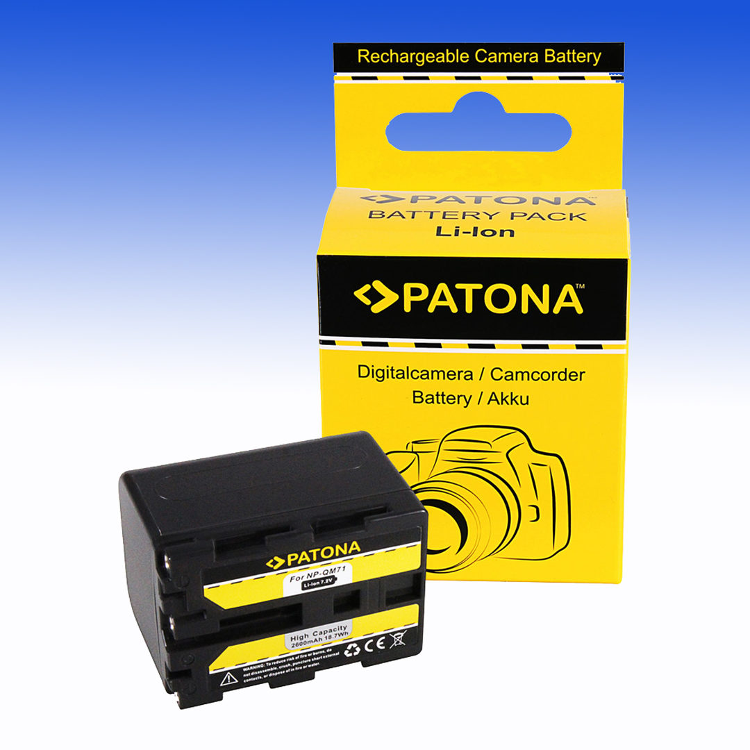 PATONA  Akku f. Sony NP-FM71 NP-QM70 NP-FM70 NP-QM7  7,2V 18,7Wh 2600mAh