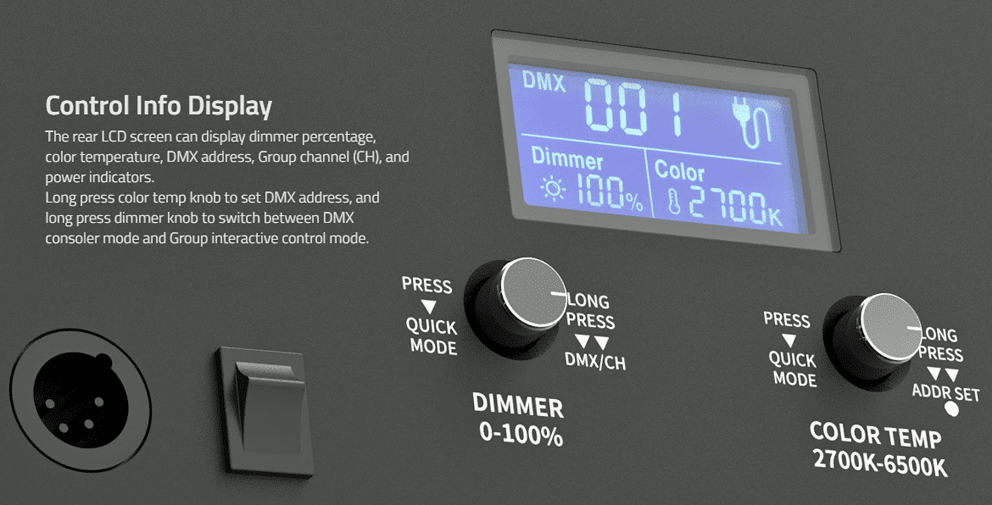 SWIT CL-M100D High-Bright Mini-Size Easy-Setup Fanless Bi-color Panel Ligh 100W 3400Lux