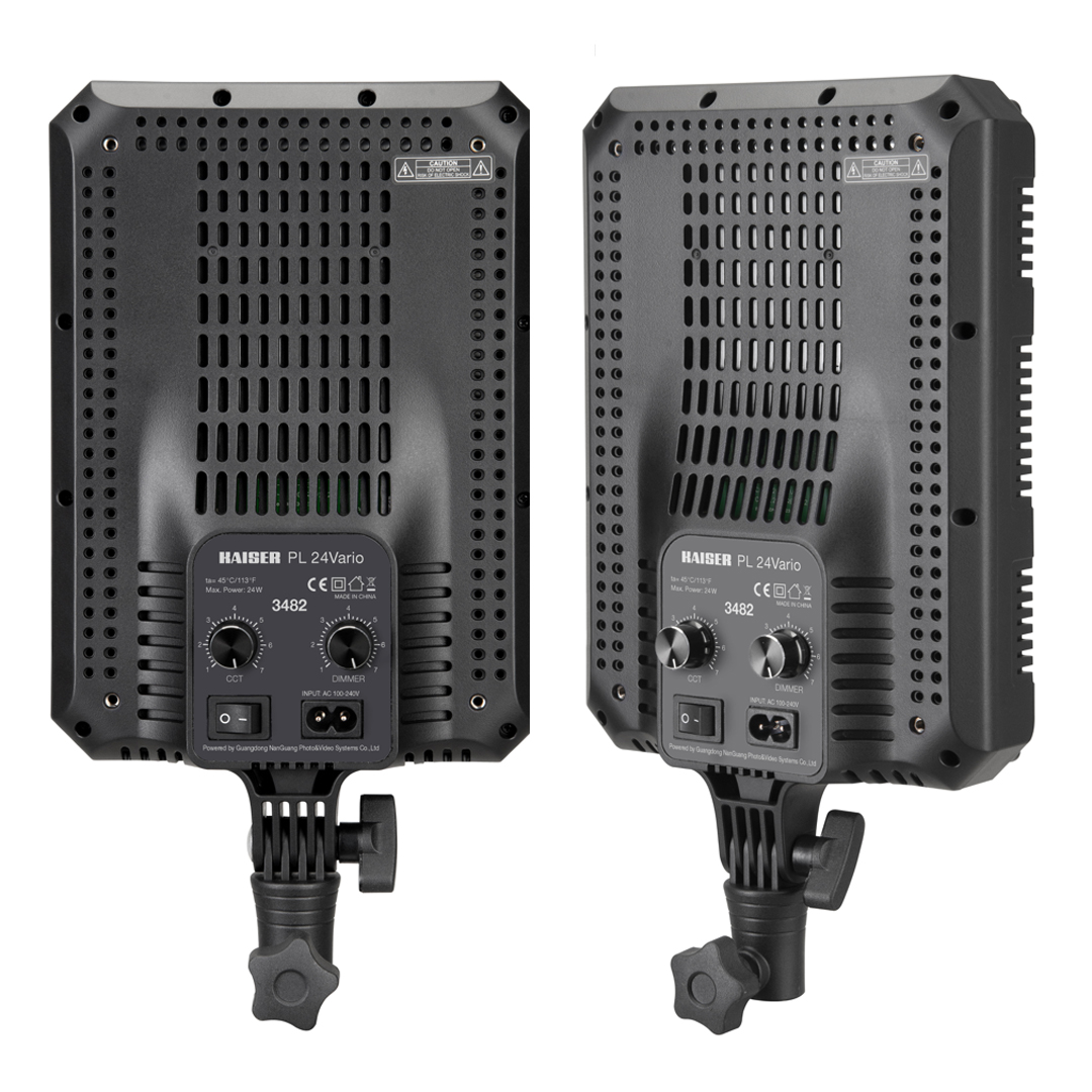 Kaiser Fototechnik LED-Desktop-Leuchtenset PL24 Vario 2Kit (5852), variable Farbtemperatur 3200 – 5600 K