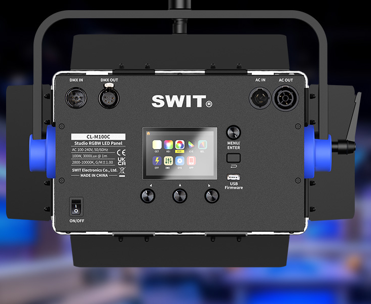 SWIT CL-M100C tragbare Mini-Studio-RGBW-LED-Leuchte - 100W - 3000 Lux