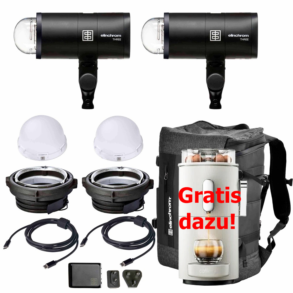 Elinchrom THREE Off Camera Flash Dual Kit (E20942.2) - MIT GRATIS COFFEE B !