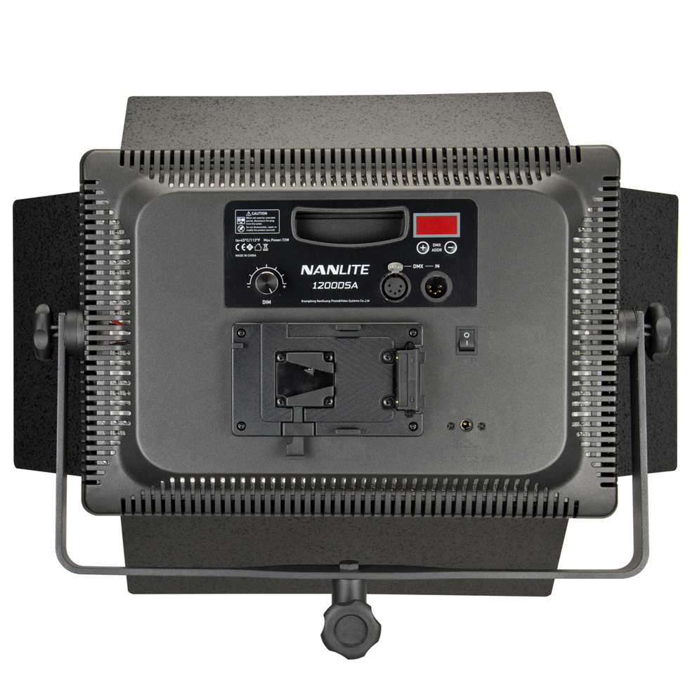 NANLITE Bi-Color LED Panel 1200CSA mit Digitaldisplay und V-Mount Akku Adapter (Kaiser 3756) - LIEFERBAR !