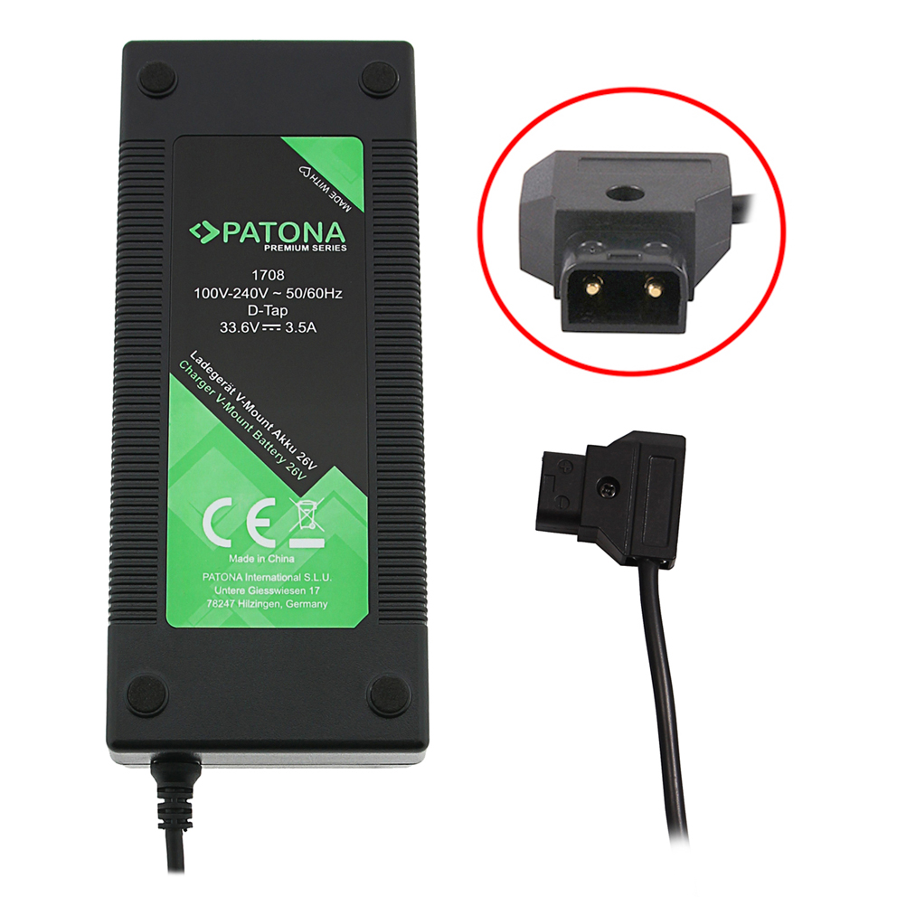PATONA Premium D-Tap Ladegerät 3,5A für 26V V-Mount Akkus  
