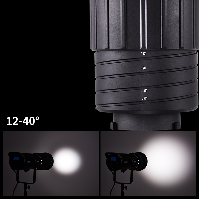 TOLIFO FL-2X Fresnellinse mit Zoom 12° bis 40° und Mini-Bowens Mount TOLIFO FL-2X Fresnellinse mit Zoom 12° bis 40° und Mini-Bowens Mount