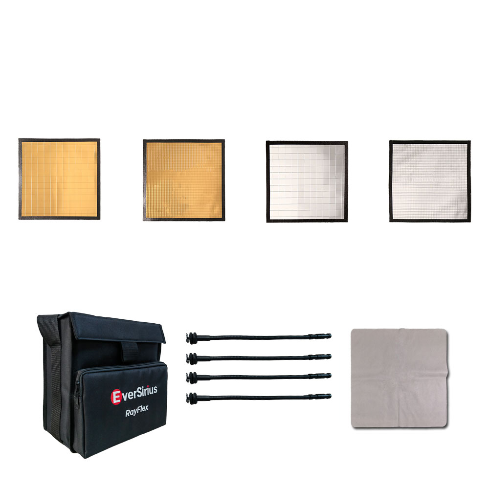 M-25b Kit mit 4 RayFlex Multispiegel-Reflektoren 25 x 25cm  und viel Zubehör - SOFORT LIEFERBAR !