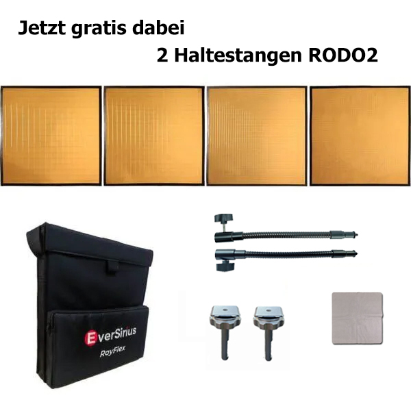 M-45g Kit EverSirius RayFlex Multispiegel-Reflektoren - 4 Multi-mirror flexible reflectors 45x45 - INCL.RODO2 Haltestab