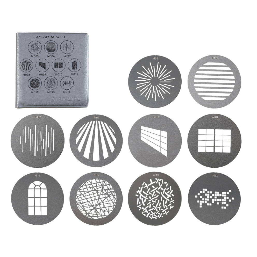 Nanlite Gobo-Set 1  Größe "M"  (AS-GB-M-SET1)