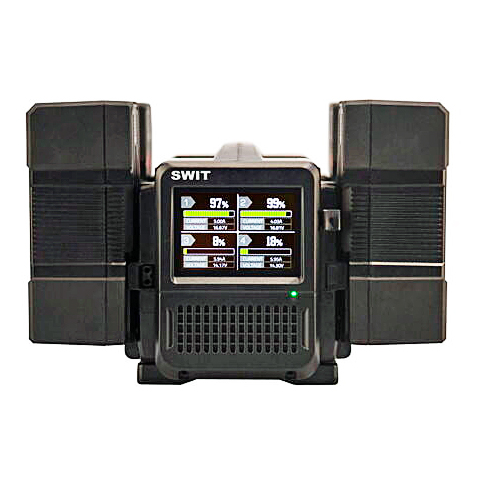 SWIT PC-P461S - 4ch x max 6A Top Fast Simultaneous 14V/28V Charger, V-Mount