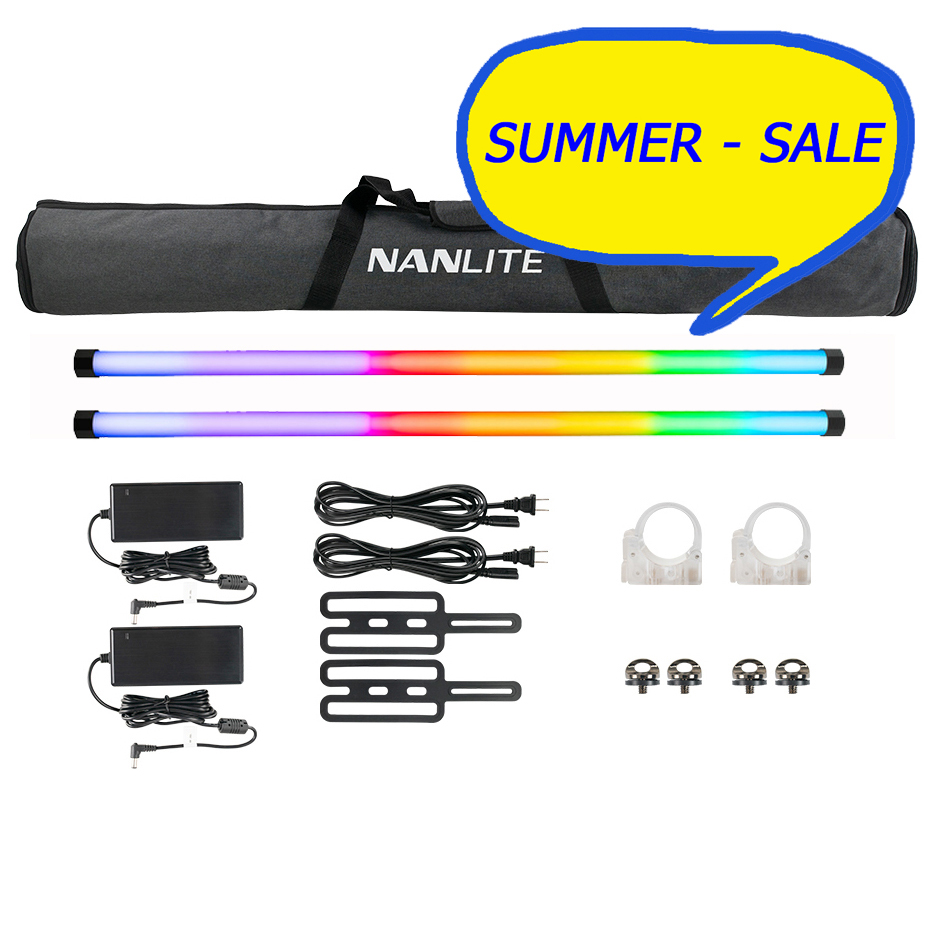Nanlite PavoTube II 30X 2KIT mit 2 RGBWW Farbeffekt Röhrenleuchten (mit Batterie)