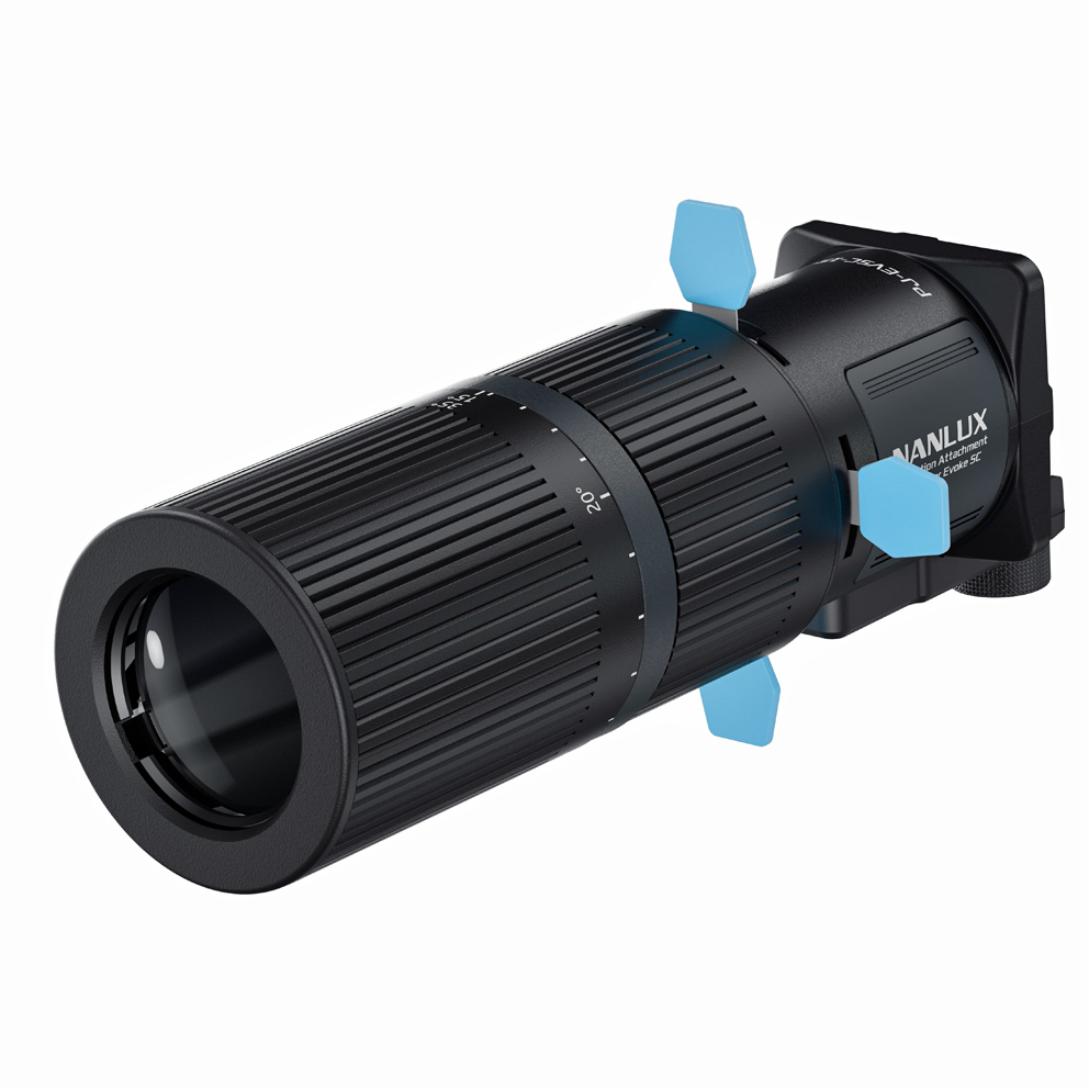 Nanlux Evoke 5C Projection Attachment 15-35 degrees mit 4 Gobos (NX-PJ-EV5C-15-35)
