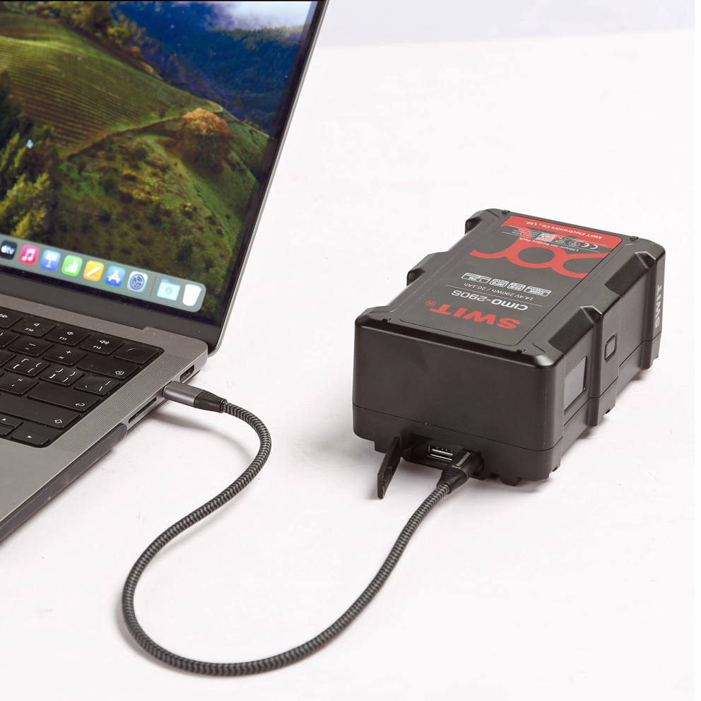 SWIT CIMO-290S 290Wh USB-C OLED info Cine V-mount Battery mit 250W Dauerleistung