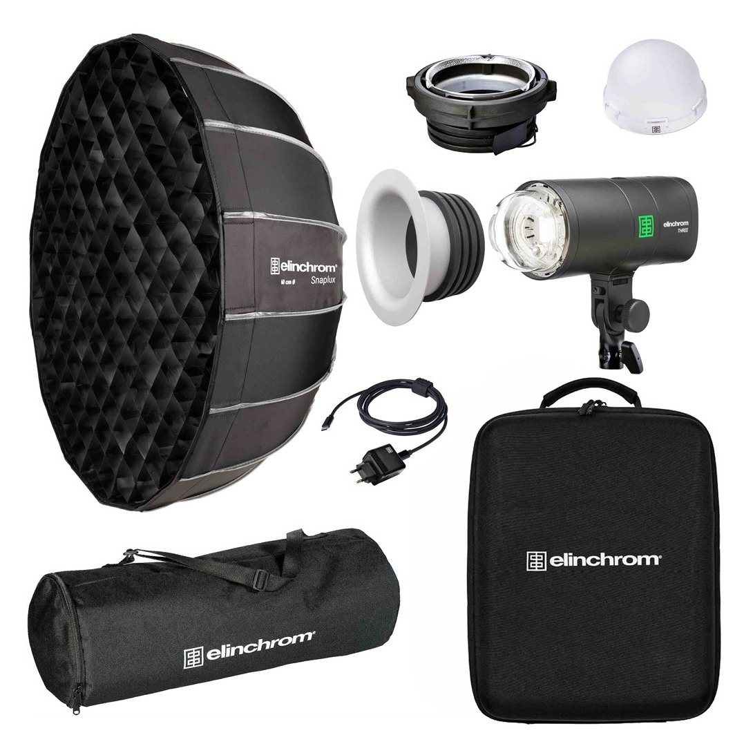 Elinchrom THREE Off Camera Battery Flash Portrait Kit (E20943.1) - SALE !