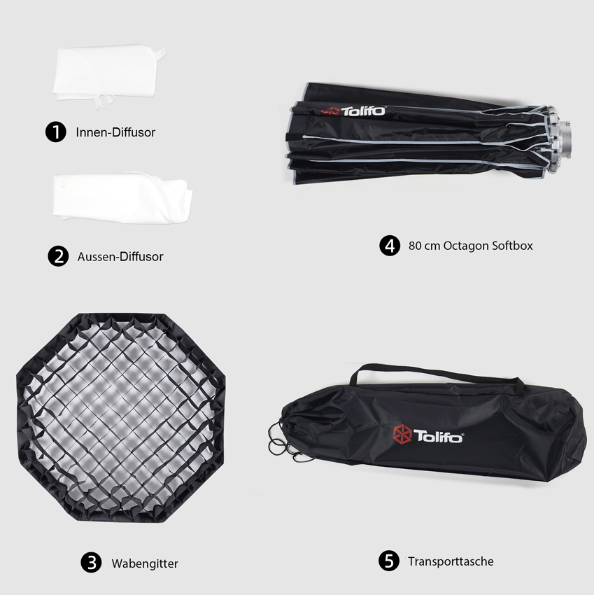 TOLIFO LKP-80 Octagon Softbox 80cm, mini