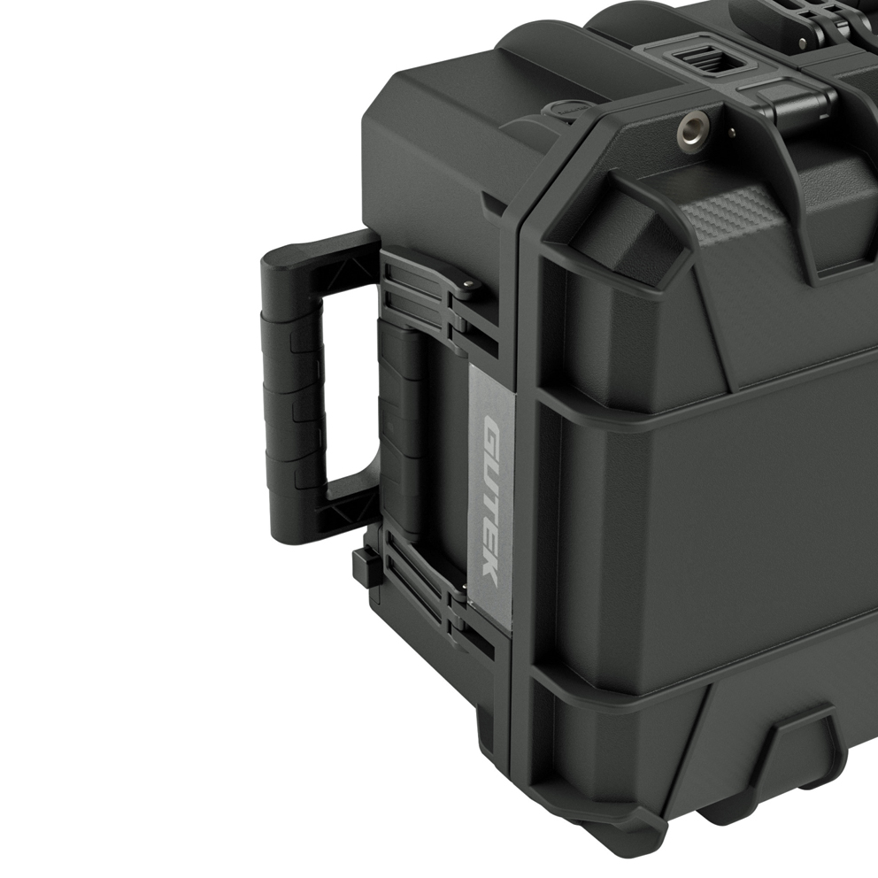 GUTEK Schutzkoffer/Trolley Tortoise T-300 , schwarz - Robuster Hartschalenkoffer 