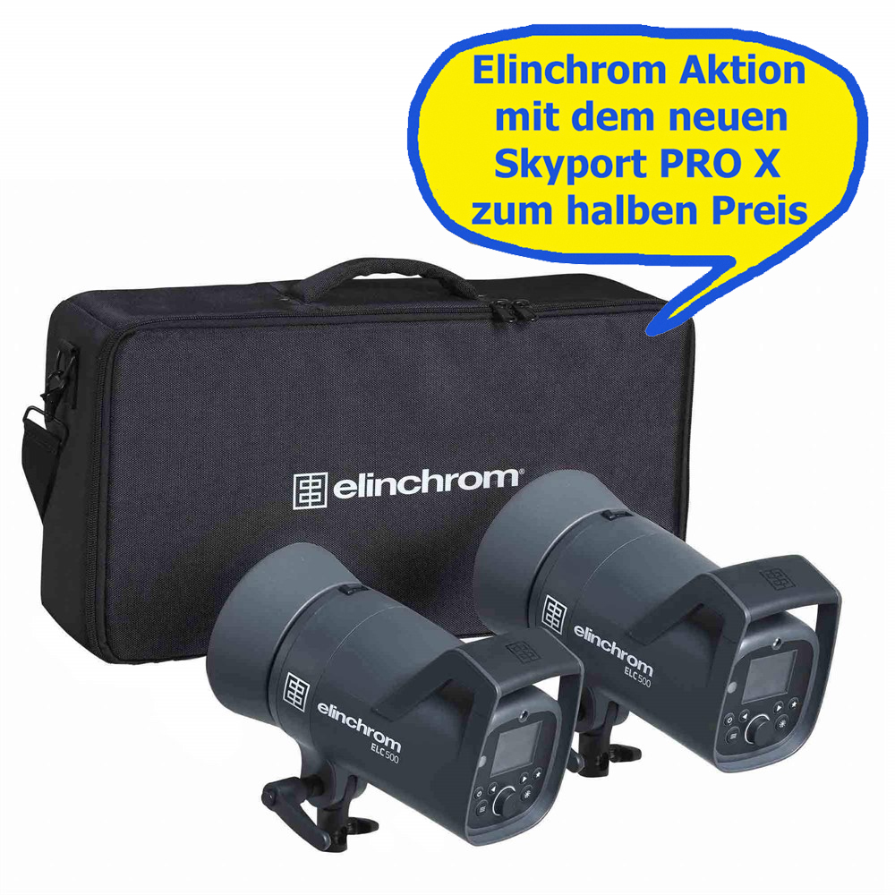 Elinchrom ELC Dual Set 500/500 TTL (E20737) mit SKYPORT PRO X (Neu!) zum halben Preis 
