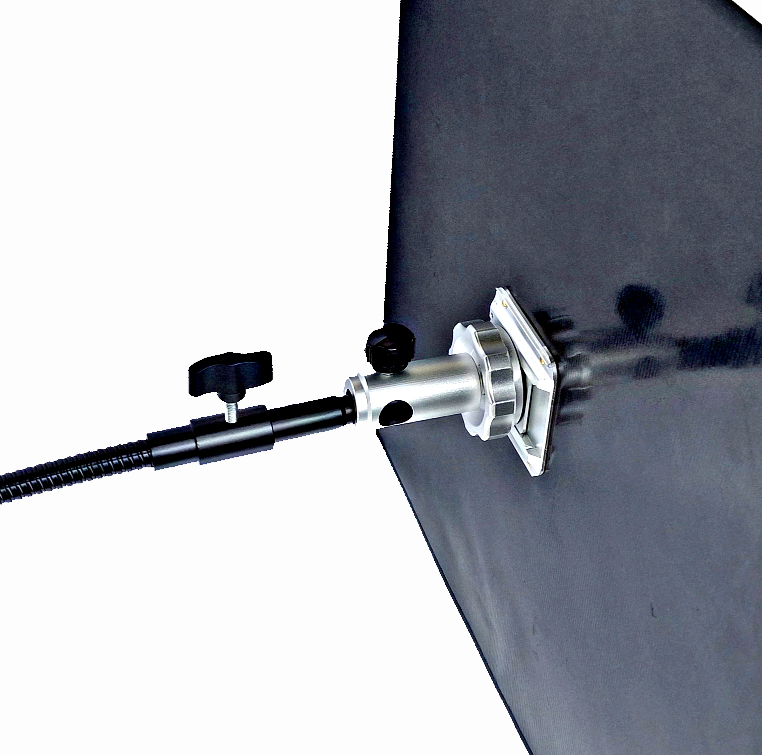  M01 Schiebearretierung mit Zubehöraufnahme zum sicheren Befestigen von RayFlex-Reflektoren 45x45cm
