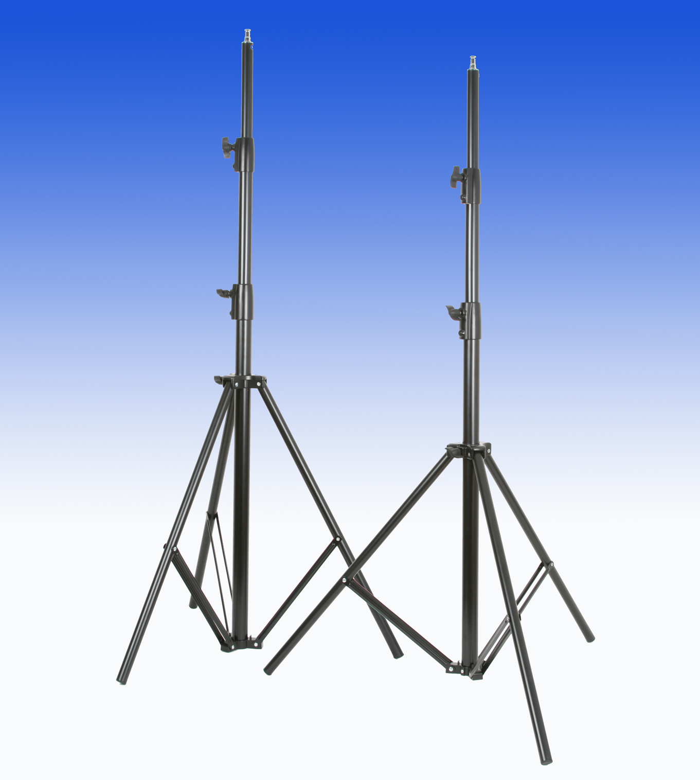 Doppelpack mit zwei Alu-Leuchtenstative 100 - 288 cm
