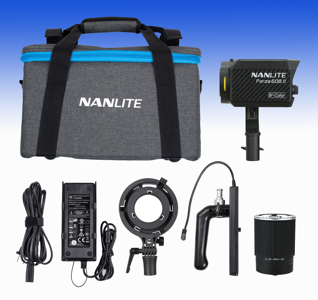 KAISER NANLITE FORZA 60B II Bi-Color Kit mit Bowens Adapter und Handgriff - Neue Version