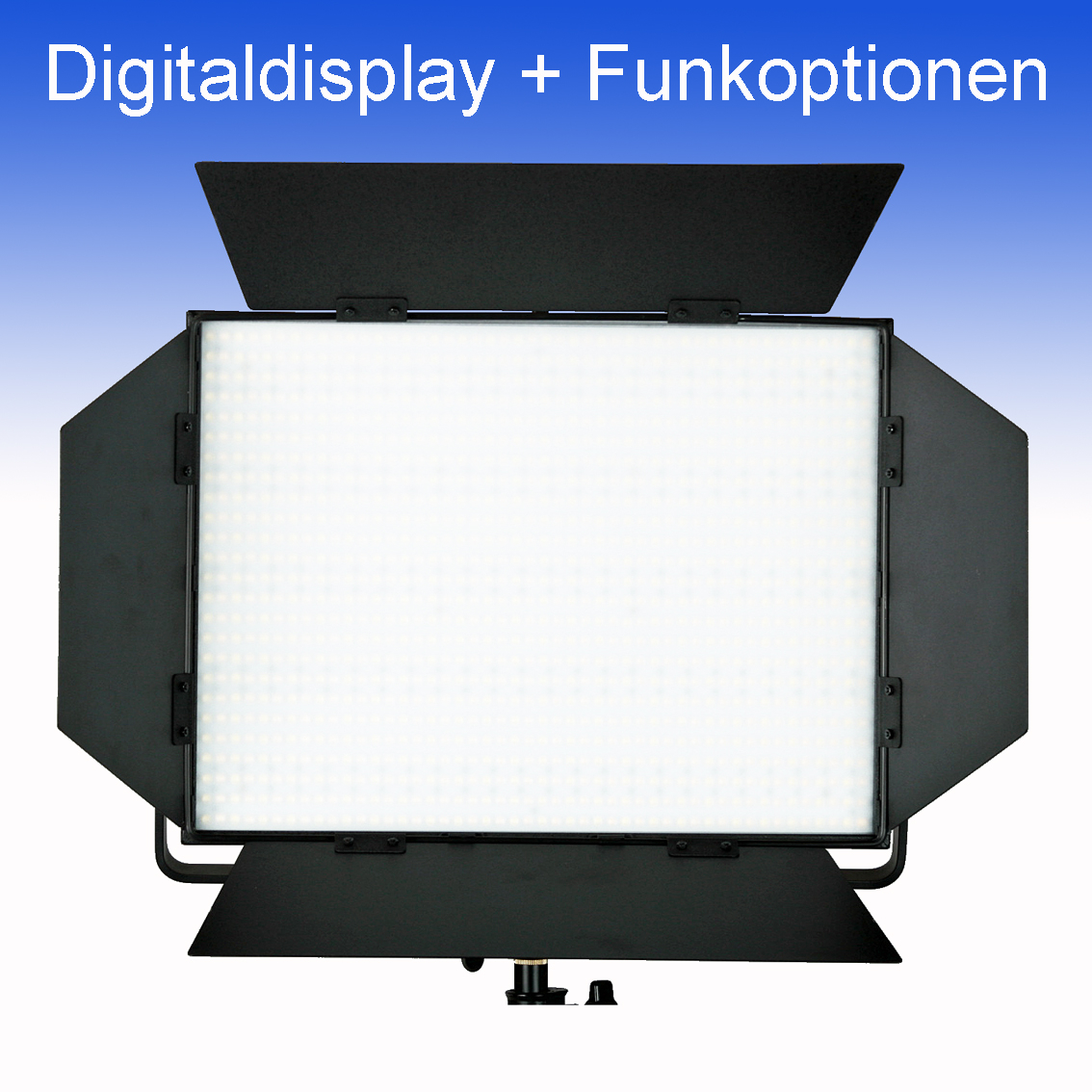 LEDGO LG-1200WS Digital Tageslicht LED Leuchte mit Digitaldisplay und V-Mount Akku Adapter