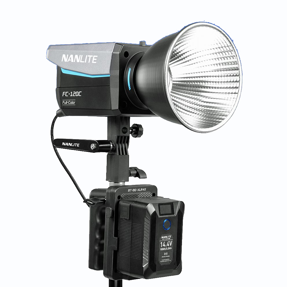 NANLITE Akku-Handgriff BT-BG-XLR4II für V-Mount Akkus mit 4-PIN XLR-Anschluss
