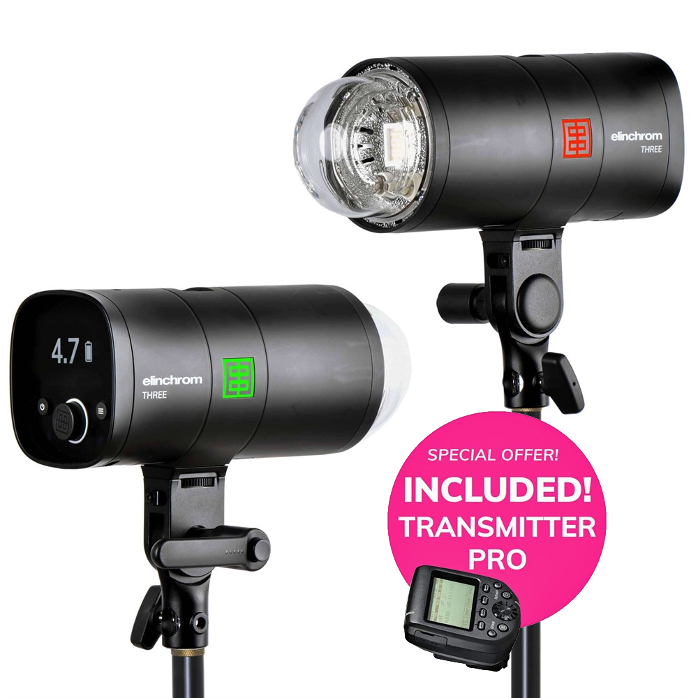Elinchrom THREE Off Camera Flash Dual Kit + GRATIS-SKYPORT-PRO (E20942.2) - 1886€ ohne Skyport