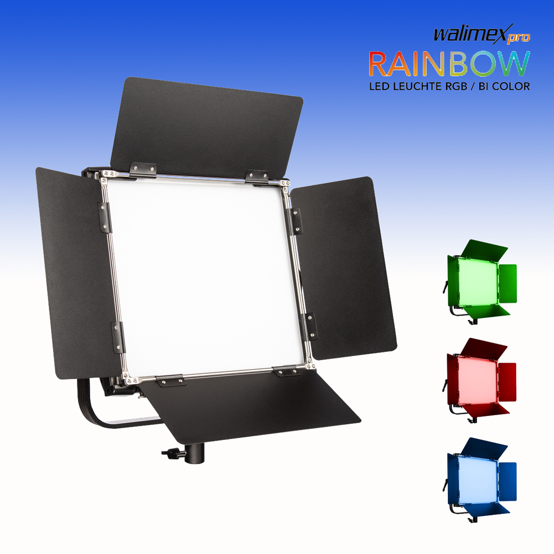  Walimex pro LED Rainbow 100W RGBWW Set 1 mit Lampenstativ