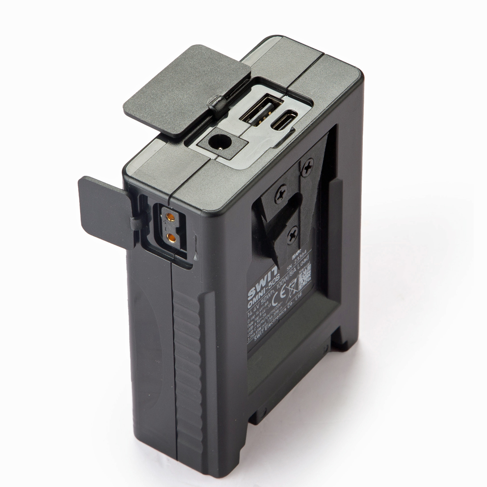 SWIT OMNI-50S 50Wh USB-C Info Pocket V-mount Battery mit 100W Dauerleistung