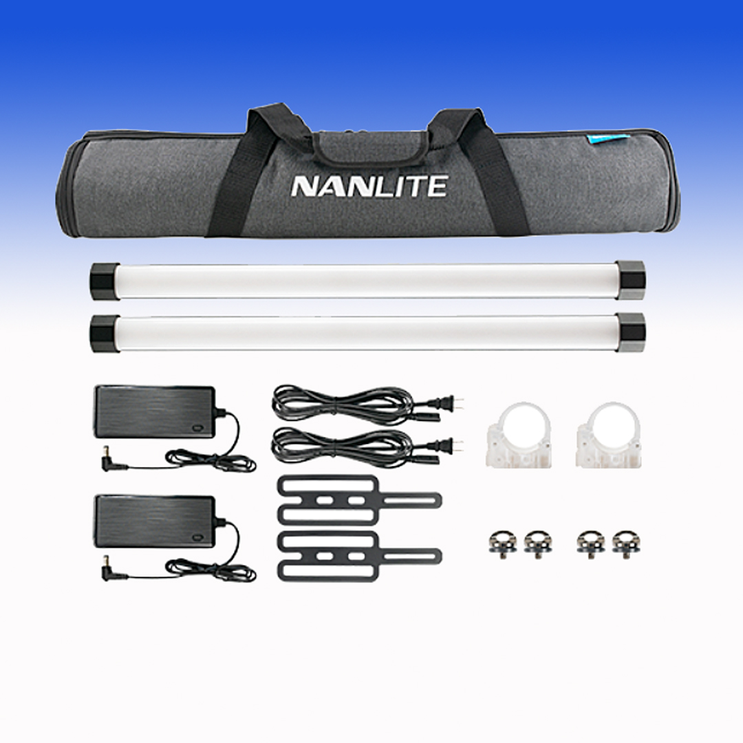 Nanlite PavoTube II 15X 2KIT mit 2 RGBWW Farbeffekt Röhrenleuchten (mit Batterie)