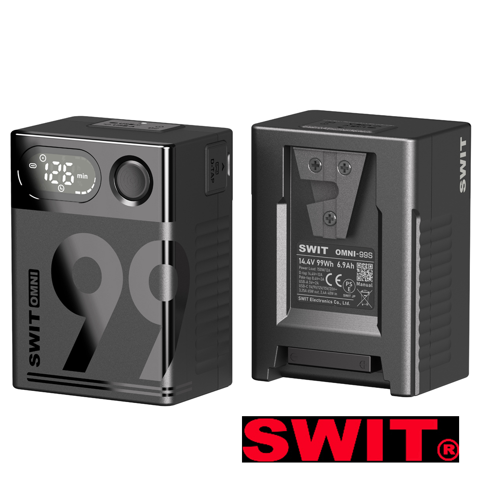 SWIT OMNI-99S 99Wh USB-C Info Pocket V-mount Battery mit 150W Dauerleistung