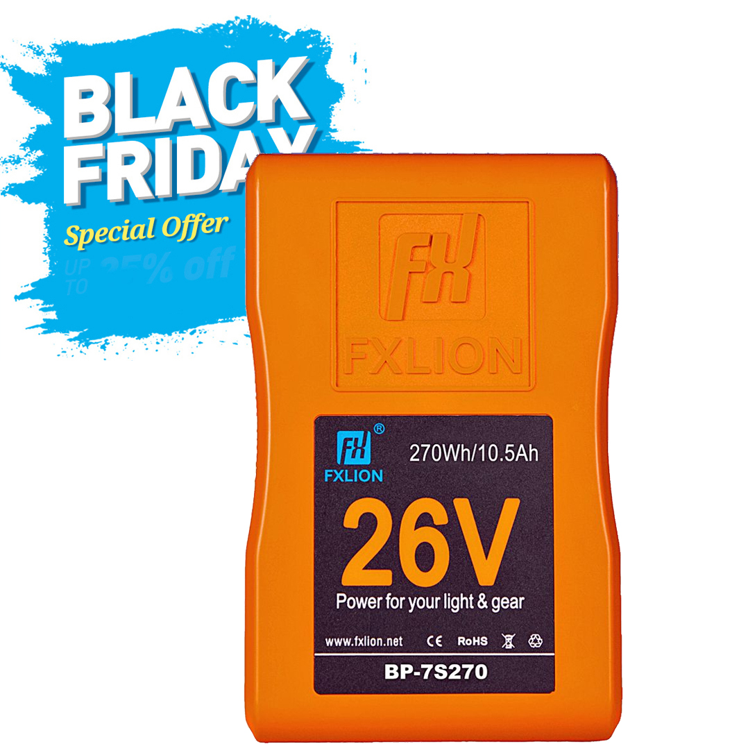 BLACK WEEK OFFER - FXLION V-Mount Li-Ionen Akku BP-7S270 mit 26 Volt  270WH 