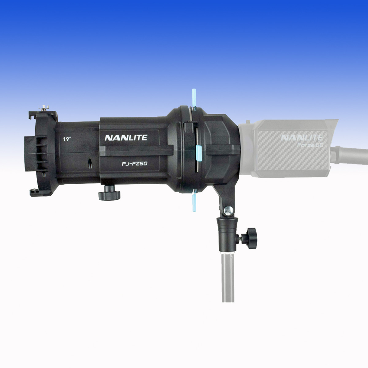 Nanlite Projektionsvorsatz mit 19° Objektiv zur Forza 60 II, 60B II, 60C und 150 (NL-PJ-FZ60-19)