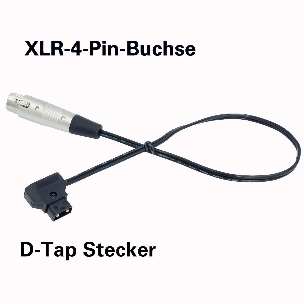 Adapterkabel 45cm mit 4-PIN-XLR-Buchse und DTAP (AB) Stecker - 50% Rabatt