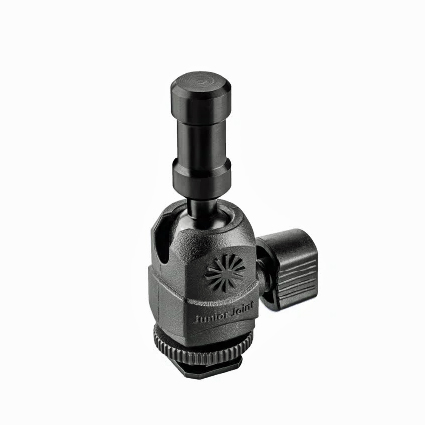 DEDOLIGHT DLBSA-MBS - 5/8" Metallzapfen mit Kugelgelenk und Blitzschuhfuß mit 1/4" Gewinde