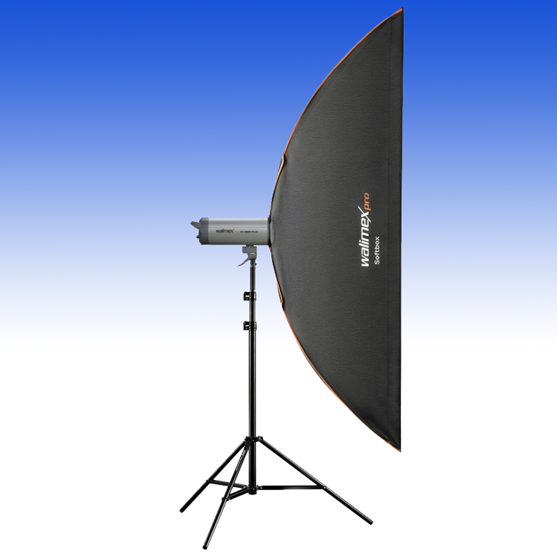 Striplite Softbox Walimex PLUS PRO OL 25 x 180 cm mit Elinchrom Speedring, Wabengitter(Grid) und zusätzlicher Strip-Blende