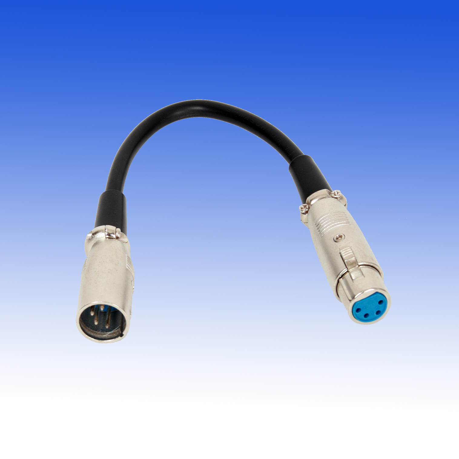 4-Pin XLR 25 cm Verlängerungskabel mit Stecker und Buchse