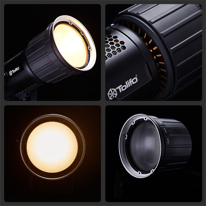 TOLIFO FL-2X Fresnellinse mit Zoom 12° bis 40° und Mini-Bowens Mount TOLIFO FL-2X Fresnellinse mit Zoom 12° bis 40° und Mini-Bowens Mount