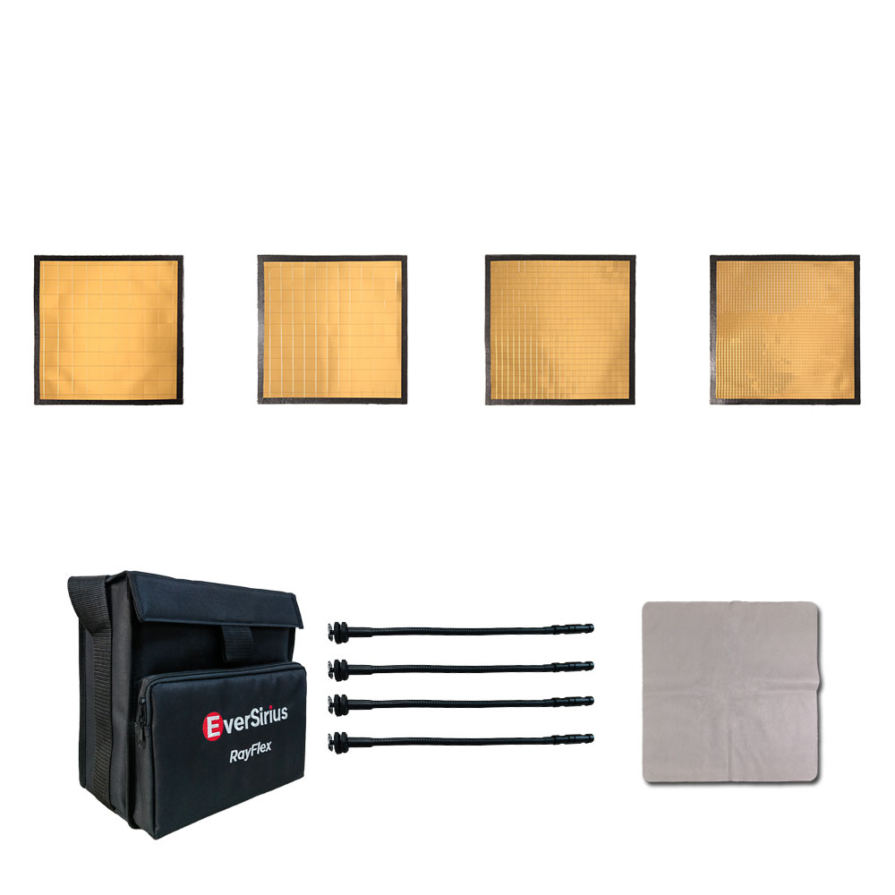 M-25g Kit mit 4 RayFlex Multispiegel-Reflektoren 25 x 25cm und viel Zubehör - SOFORT LIEFERBAR !