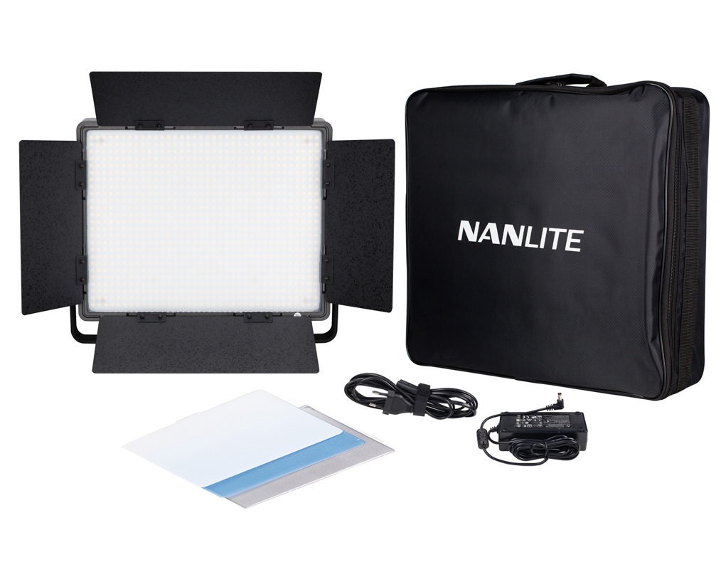 NANLITE Bi-Color LED Panel 900CSA mit Digitaldisplay und V-Mount Akku Adapter (Kaiser 3755)
