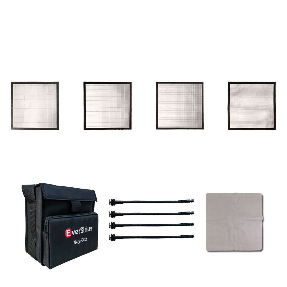 M-25s Kit mit 4 RayFlex Multispiegel-Reflektoren 25 x 25cm und viel Zubehör - SOFORT LIEFERBAR !