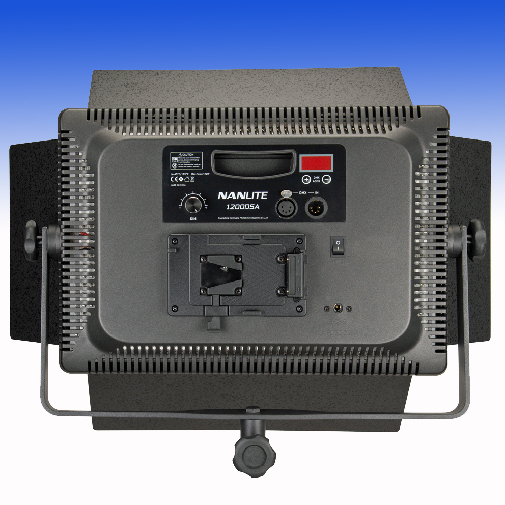 NANLITE Bi-Color LED Panel 1200CSA mit Digitaldisplay und V-Mount Akku Adapter (Kaiser 3756)