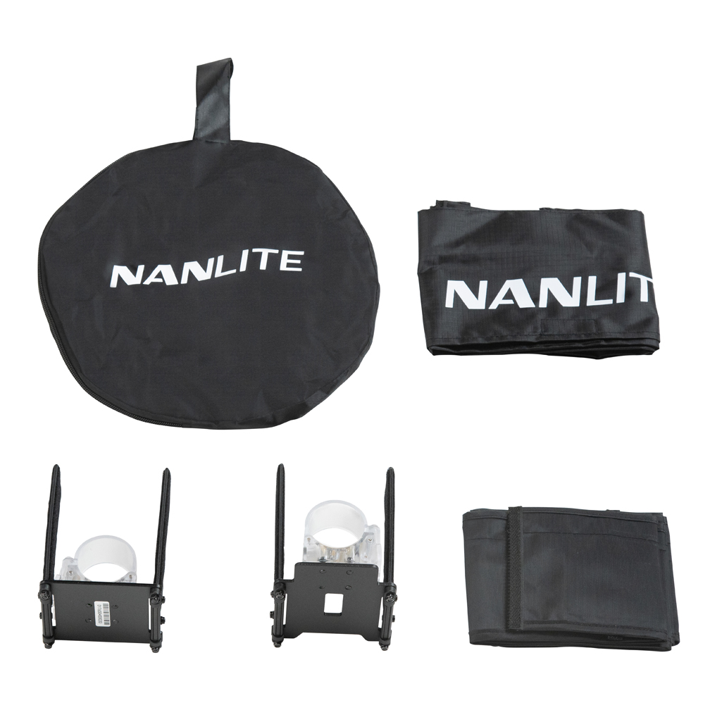 Barndoor mit Egg Crate Grid für die Nanlite PavoTube II 30C (BD-PTII30C+EC)