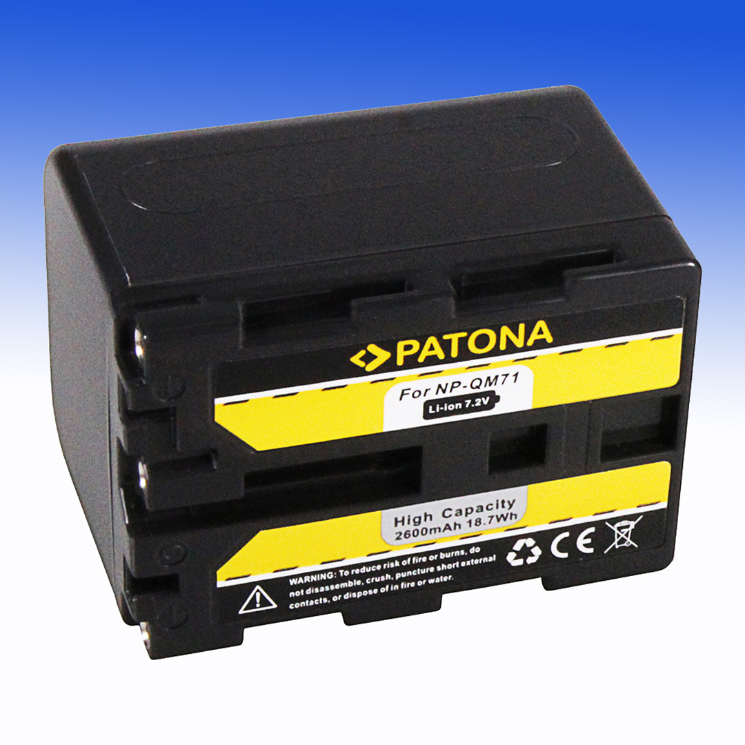 PATONA  Akku f. Sony NP-FM71 NP-QM70 NP-FM70 NP-QM7  7,2V 18,7Wh 2600mAh