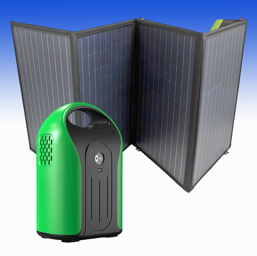 PATONA Premium Powerstation Outdoor 300  INCL. 4-fach Solarpanel 100W - TIEFSTPREIS