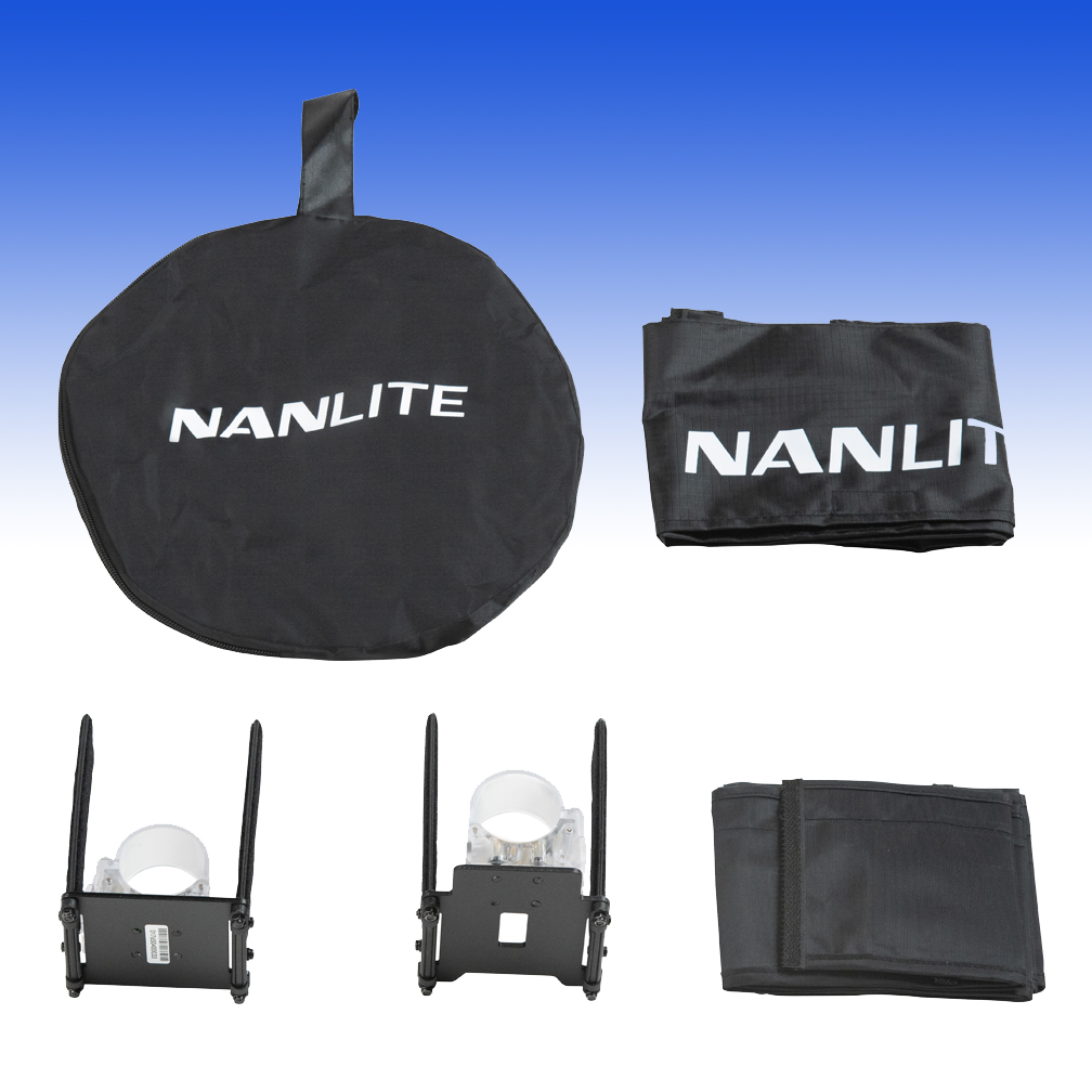 Barndoor mit Egg Crate Grid für die Nanlite PavoTube II 30C (BD-PTII30C+EC)