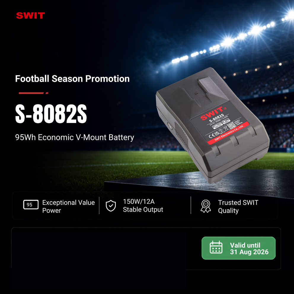 SWIT S-8082S 95Wh High Economic V-mount Battery mit 120W 10Ah Maximalleistung