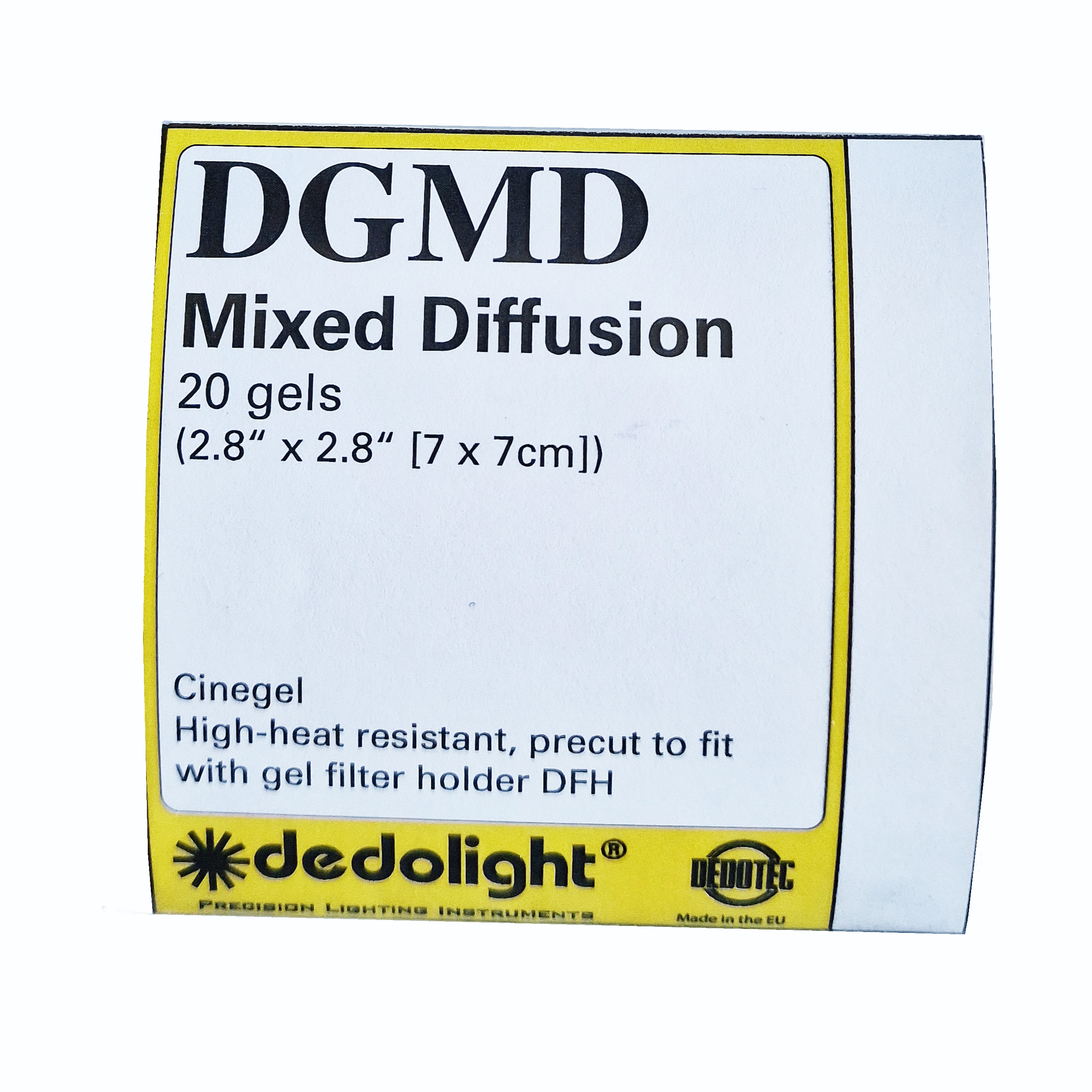 20 Stück hitzeresistente DEDOTEC (Dedolight) Diffusions Gel-Filter (DGMD) Größe 7 x 7 cm