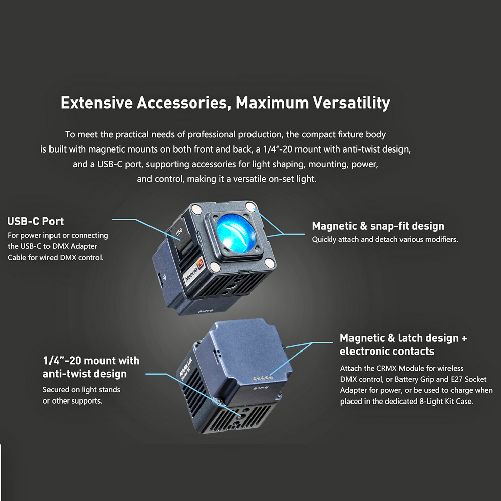 Nanlux Evoke 5C Full-color Spot Light mit Nebula C8 Light Engine - Anfang Mai lieferbar