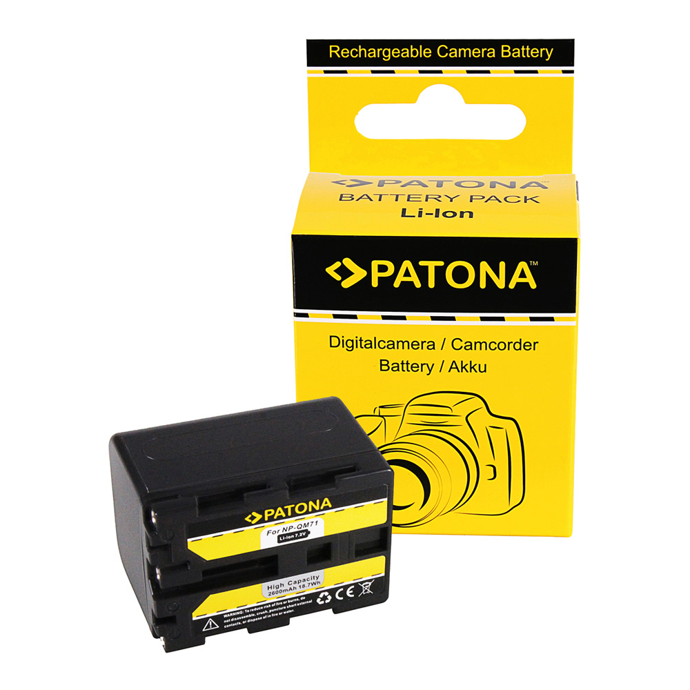 PATONA  Akku f. Sony NP-FM71 NP-QM70 NP-FM70 NP-QM7  7,2V 18,7Wh 2600mAh