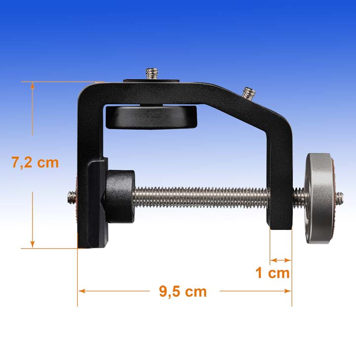 Walimex Pro KX-25 Stativ Klemme mit Kugelkopf und Mittelsäule