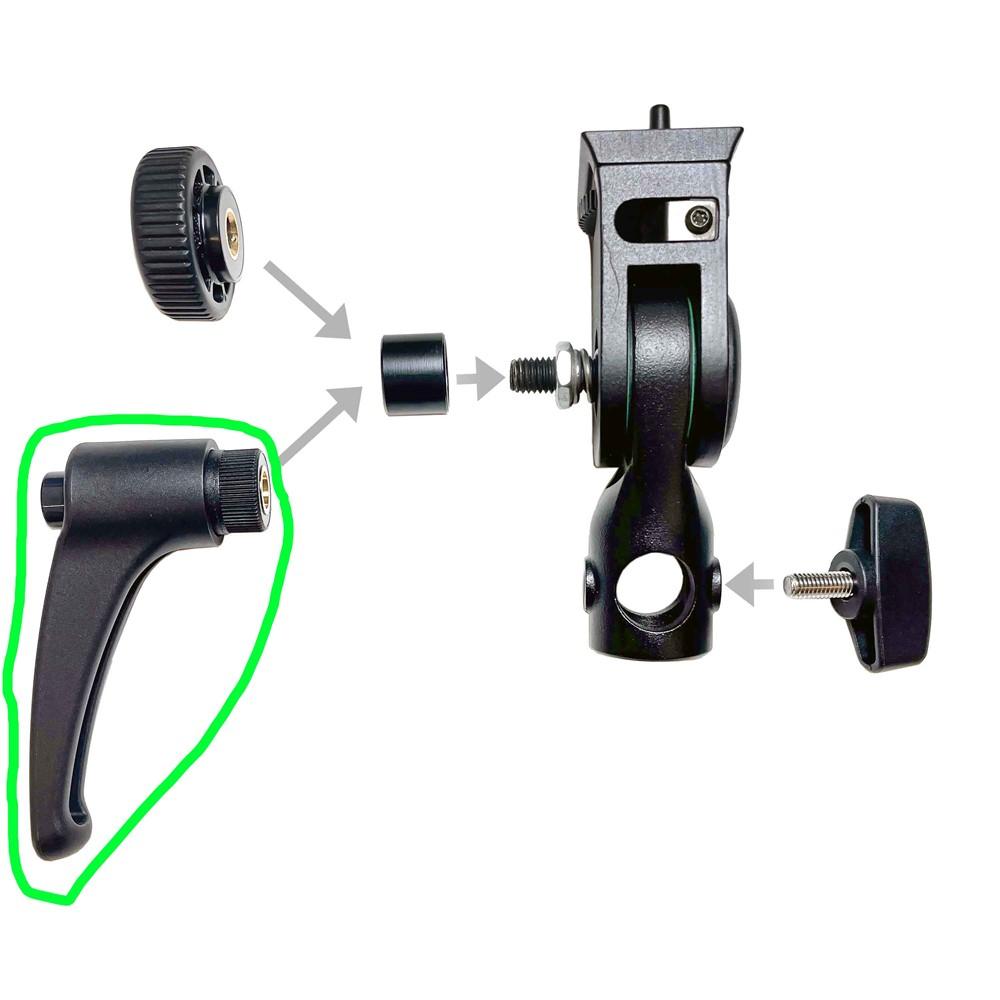 Elinchrom Handle Tilt Bracket M8 (E14495) für manche Elinchrom Blitzköpfe